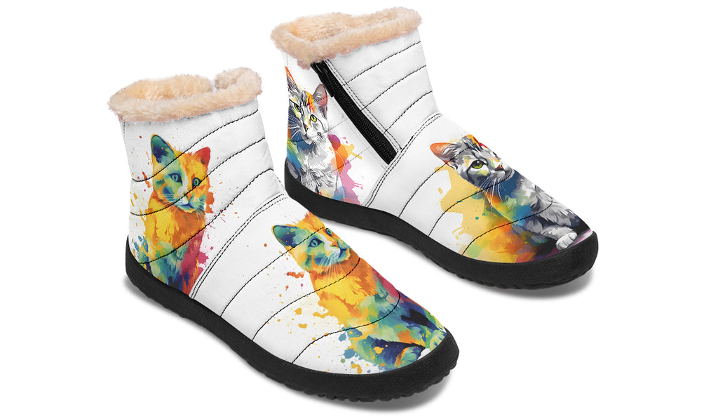 Kitty On My Foot Faux Fur Ankle Boots