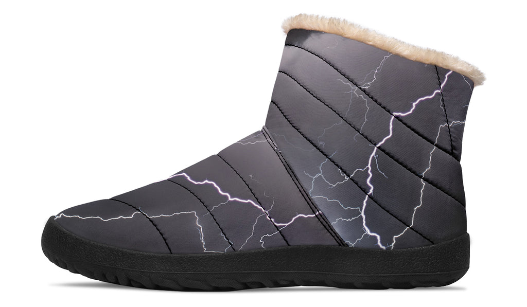 Lightning Crashes Faux Fur Ankle Boots