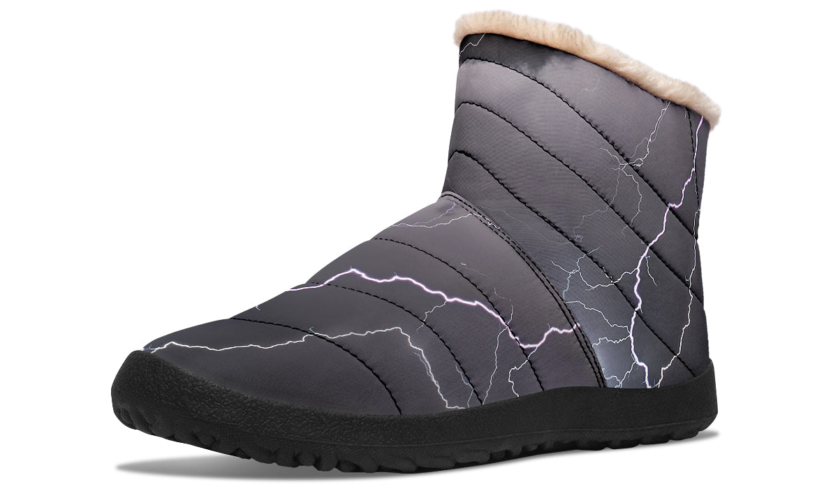 Lightning Crashes Faux Fur Ankle Boots