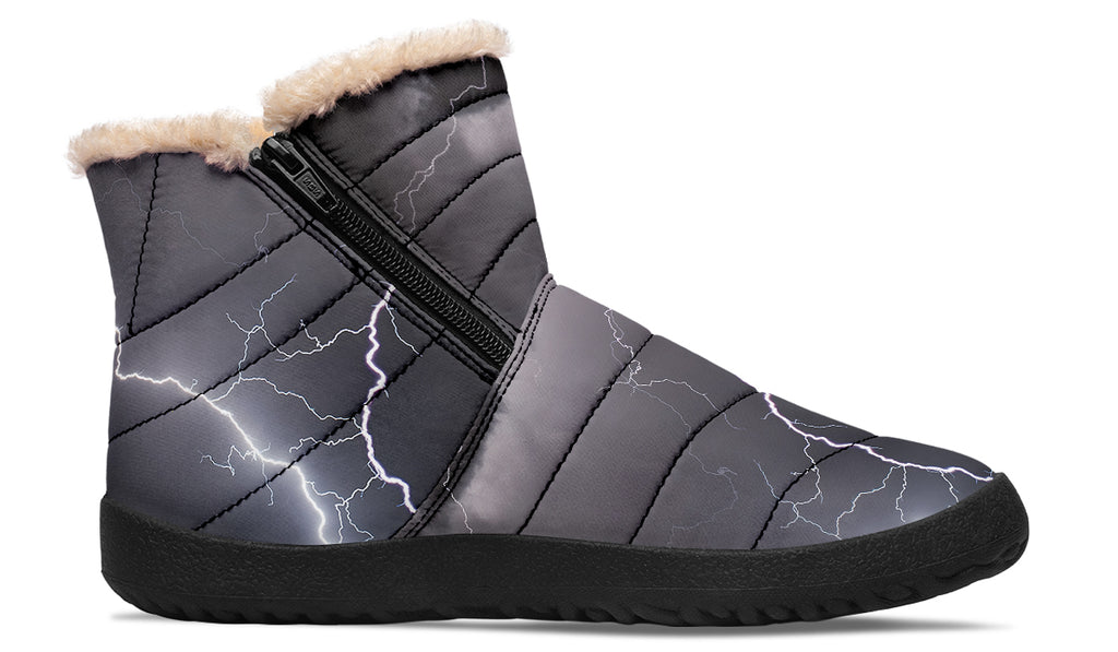 Lightning Crashes Faux Fur Ankle Boots