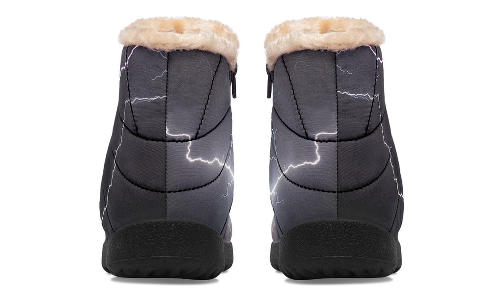 Lightning Crashes Faux Fur Ankle Boots