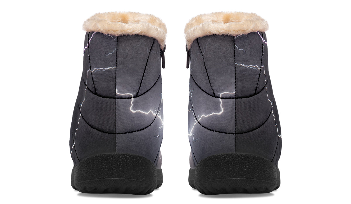 Lightning Crashes Faux Fur Ankle Boots