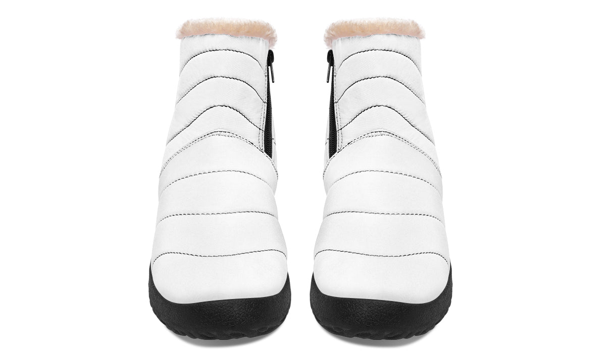 Marshmallow White Faux Fur Ankle Boots