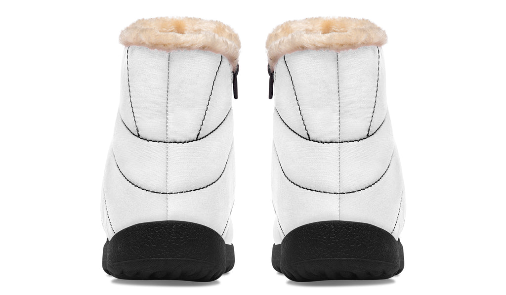 Marshmallow White Faux Fur Ankle Boots