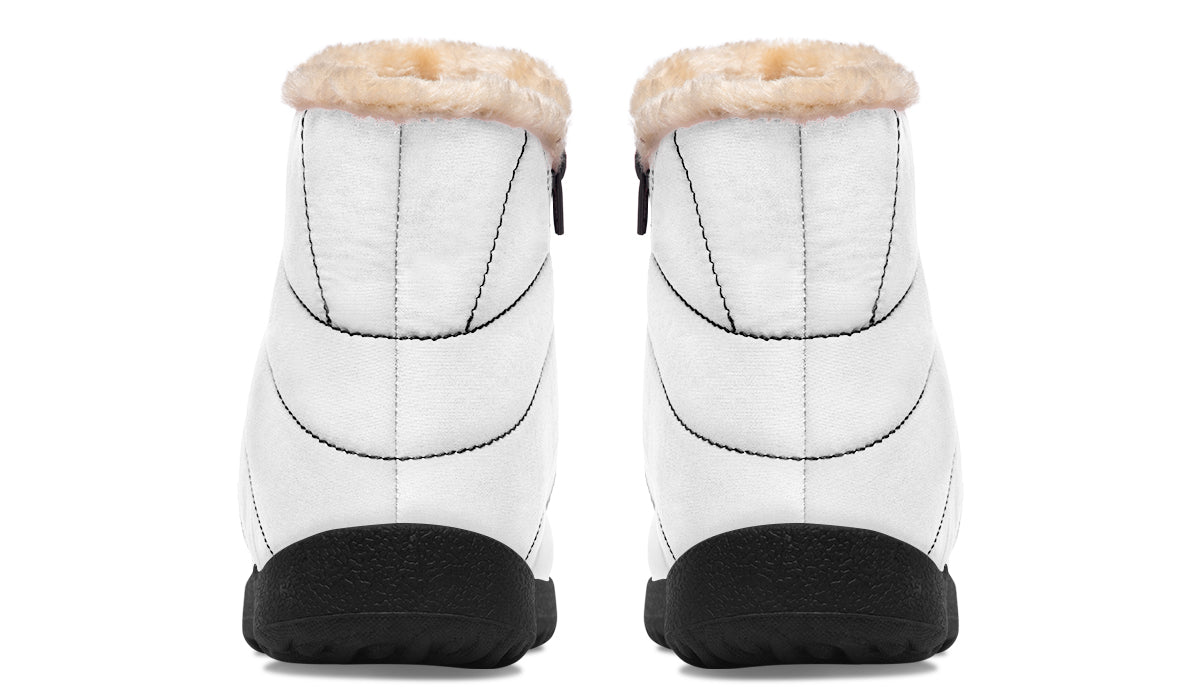 Marshmallow White Faux Fur Ankle Boots