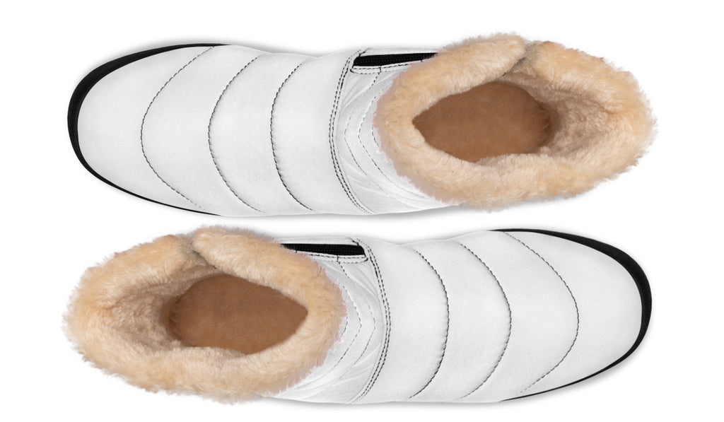 Marshmallow White Faux Fur Ankle Boots