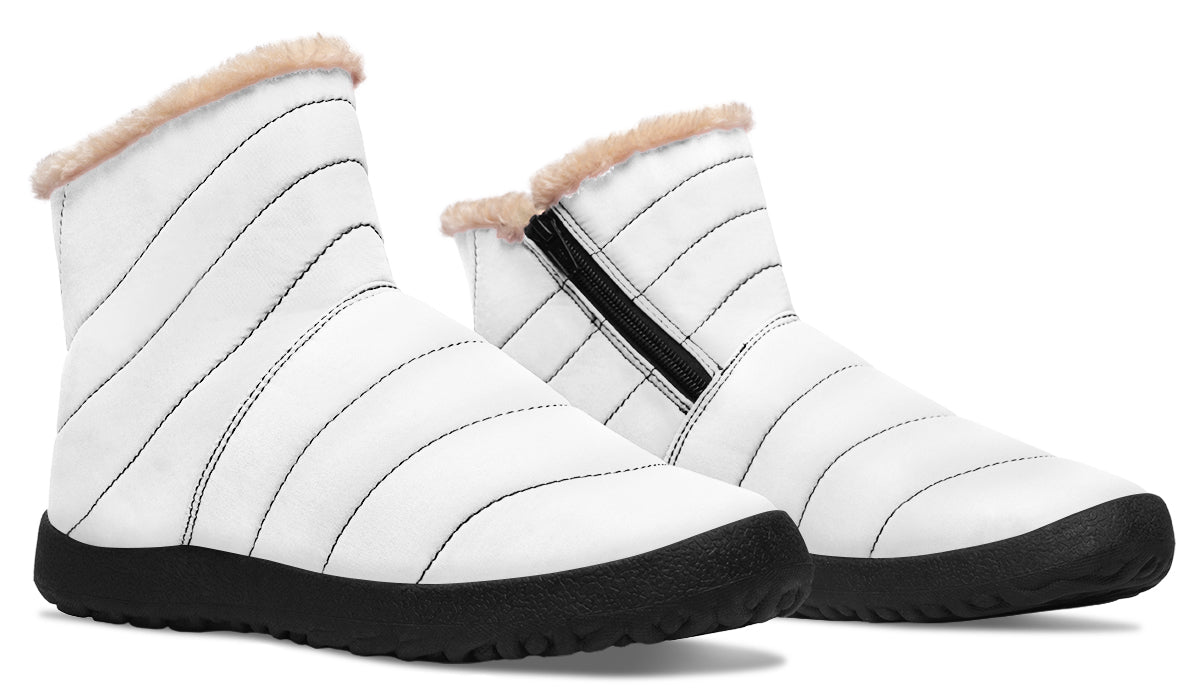 Marshmallow White Faux Fur Ankle Boots