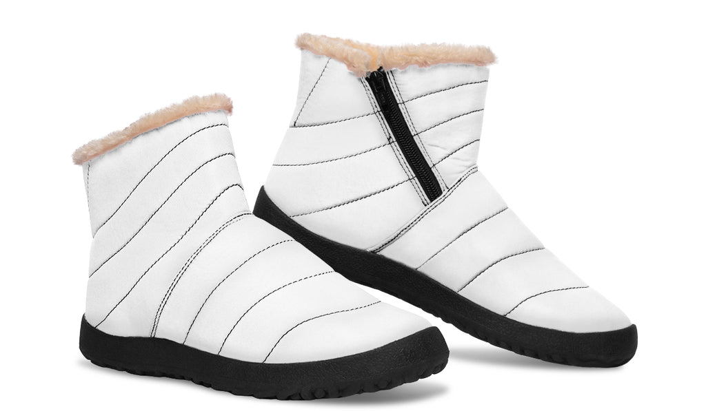 Marshmallow White Faux Fur Ankle Boots