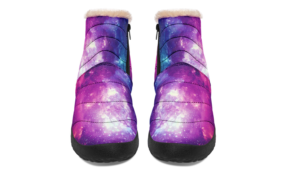 Nebula Faux Fur Ankle Boots Offbeat Sweetie