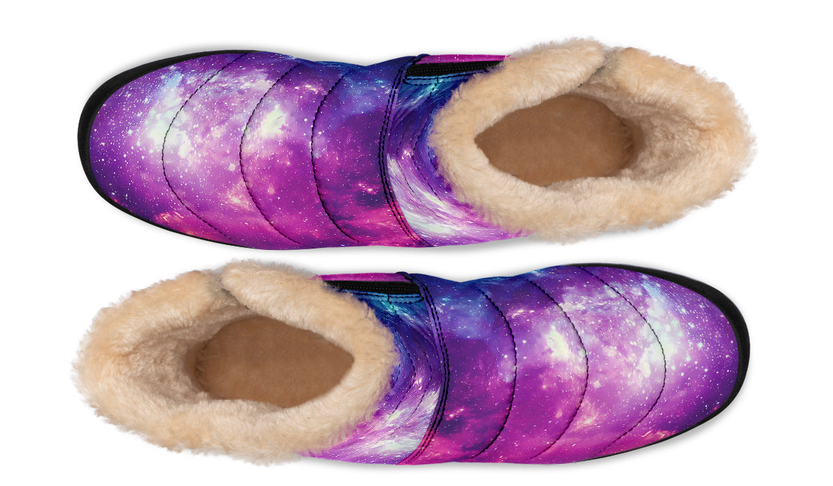 Nebula Faux Fur Ankle Boots Offbeat Sweetie