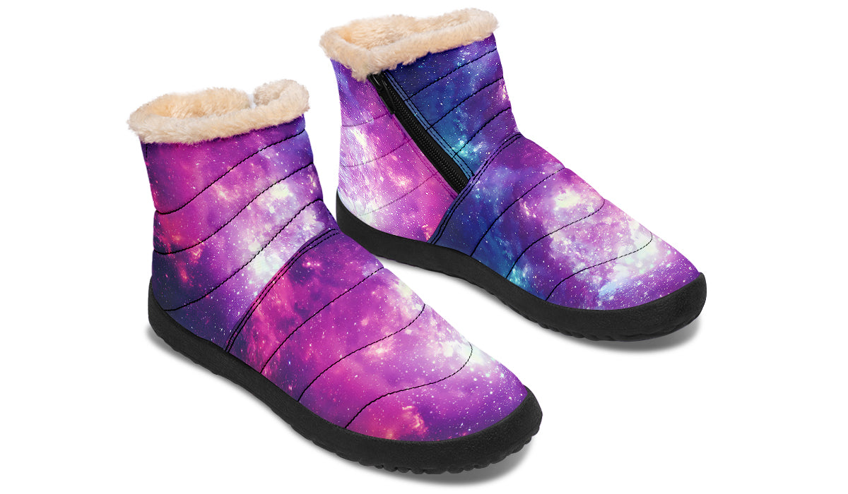 Nebula Faux Fur Ankle Boots Offbeat Sweetie