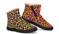 Neon Leopard x Neon Safari Mismatch Faux Fur Ankle Boots