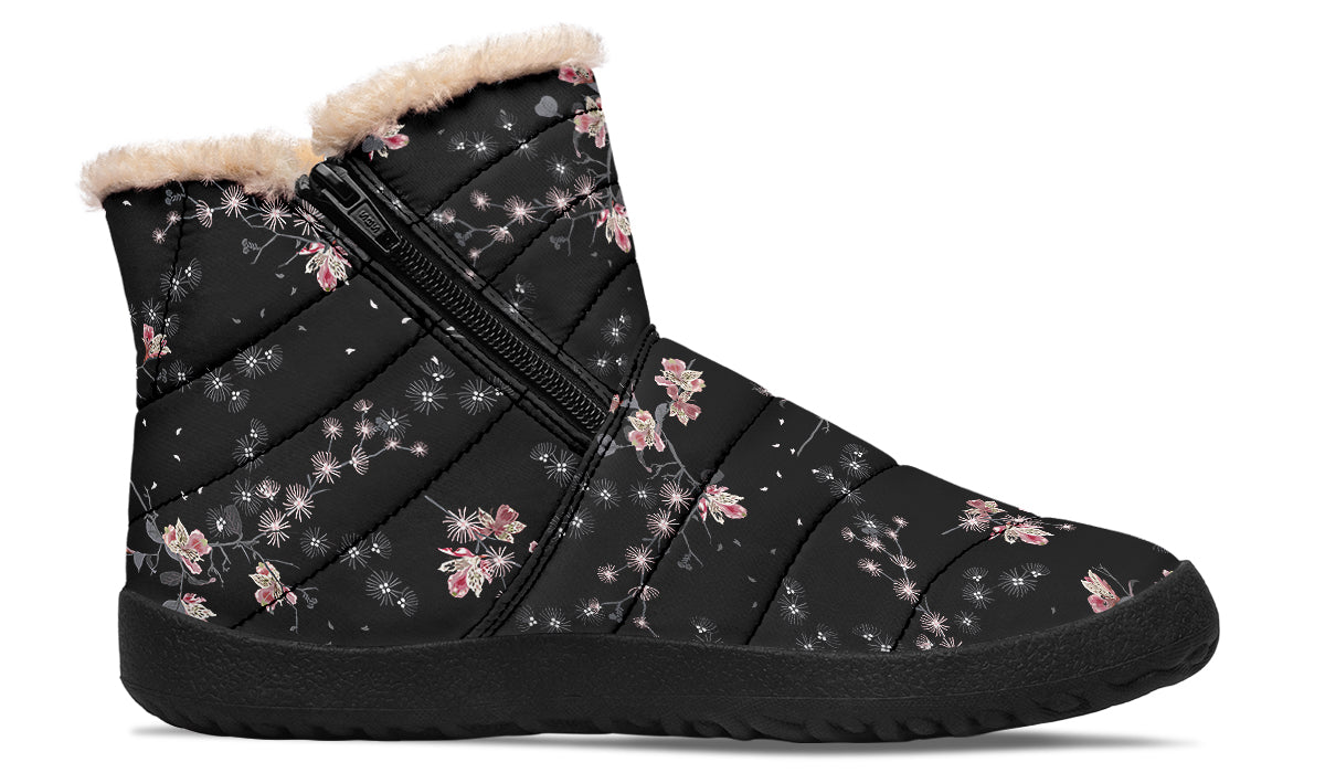 Night Garden Faux Fur Ankle Boots