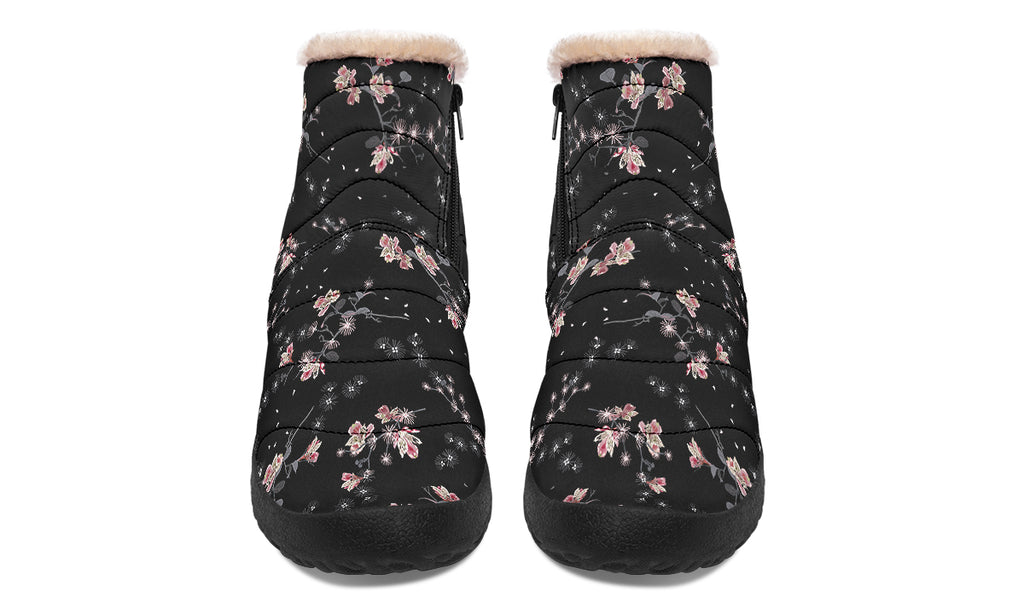 Night Garden Faux Fur Ankle Boots