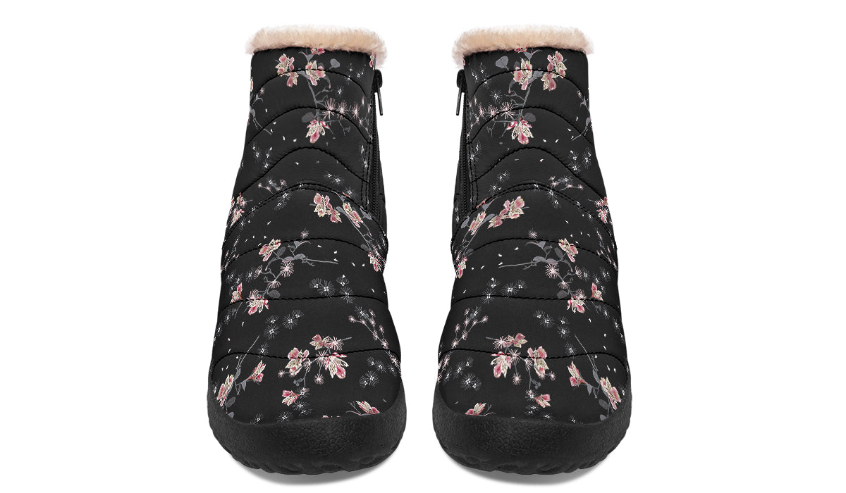 Night Garden Faux Fur Ankle Boots