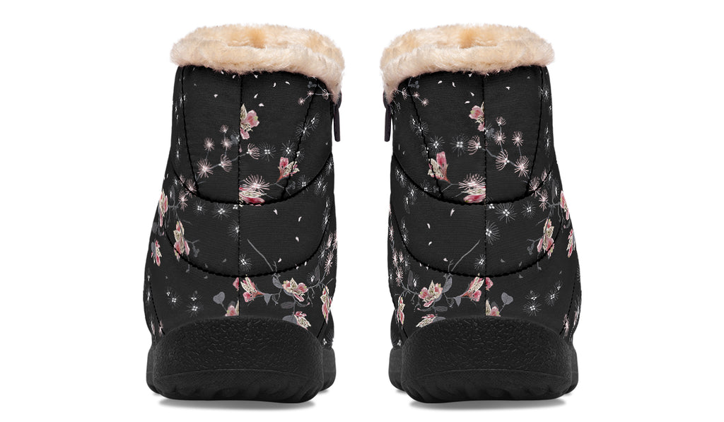 Night Garden Faux Fur Ankle Boots