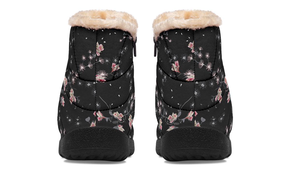 Night Garden Faux Fur Ankle Boots