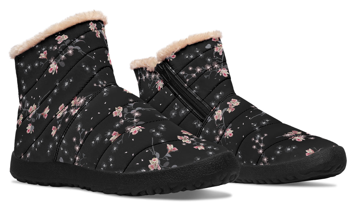 Night Garden Faux Fur Ankle Boots
