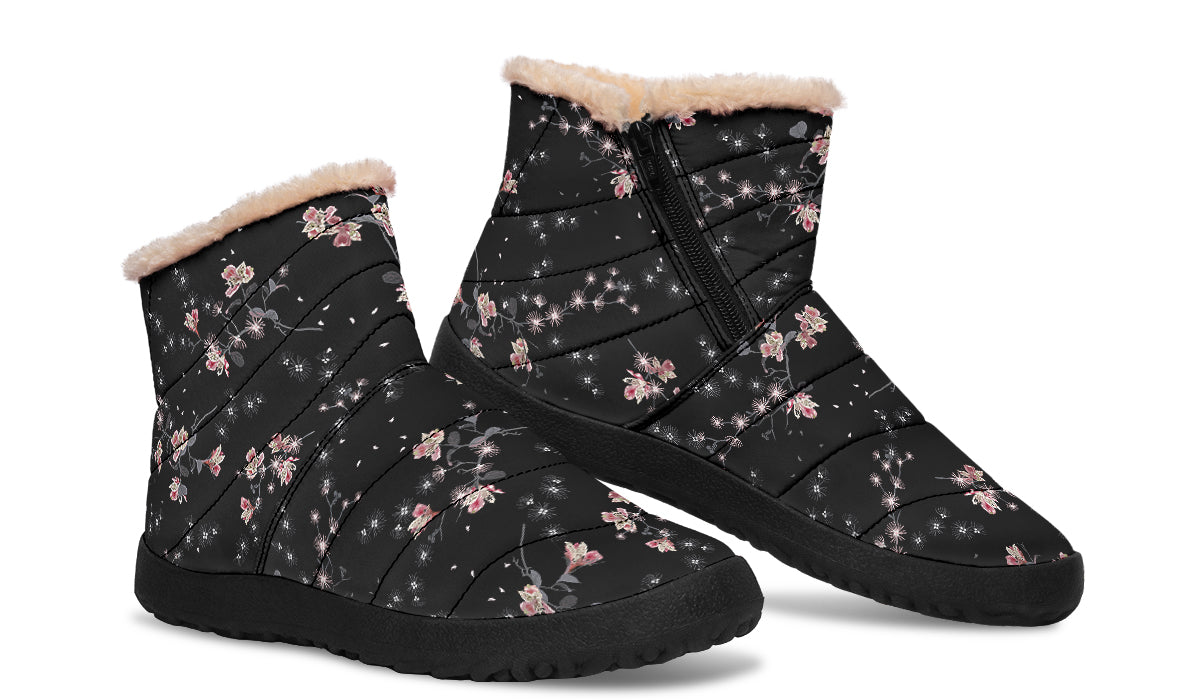 Night Garden Faux Fur Ankle Boots