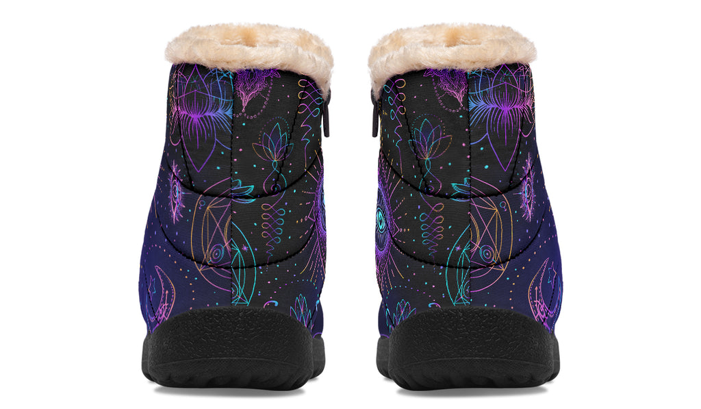 Oracles Eye Faux Fur Ankle Boots