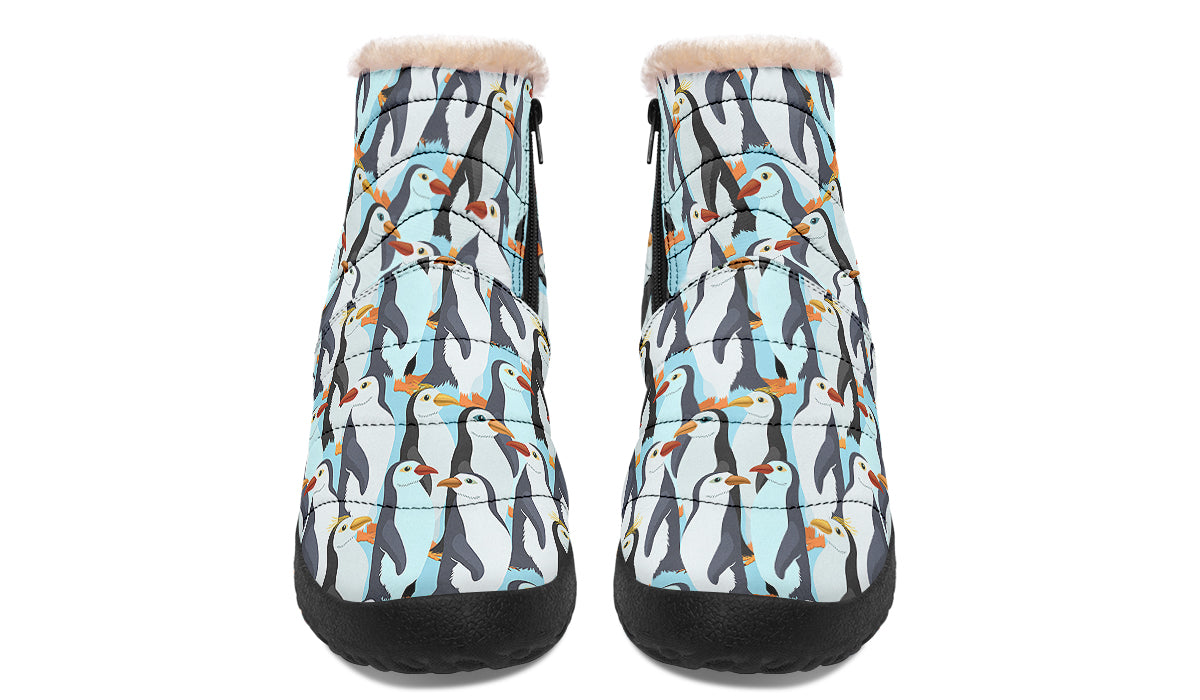 Penguin Party Faux Fur Ankle Boots