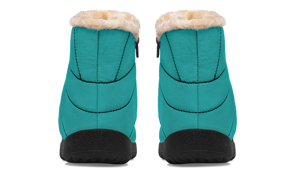 Pennyroyal Teal Faux Fur Ankle Boots