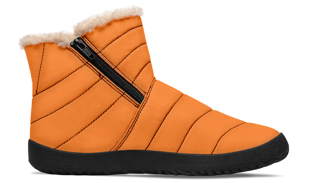 Pink And Orange Mismatch Faux Fur Ankle Boots