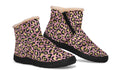 Pink Leopard Faux Fur Ankle Boots