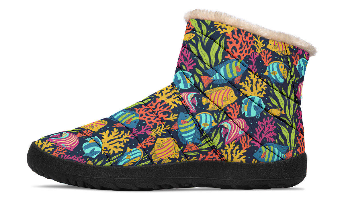 Plenty Of Fish Faux Fur Ankle Boots