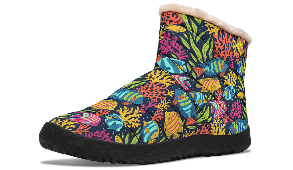 Plenty Of Fish Faux Fur Ankle Boots