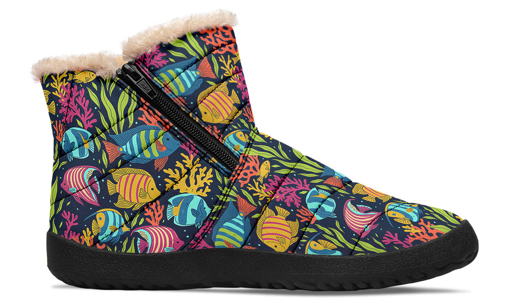 Plenty Of Fish Faux Fur Ankle Boots