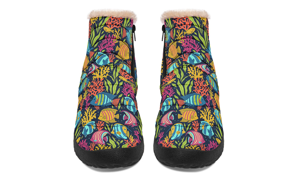 Plenty Of Fish Faux Fur Ankle Boots