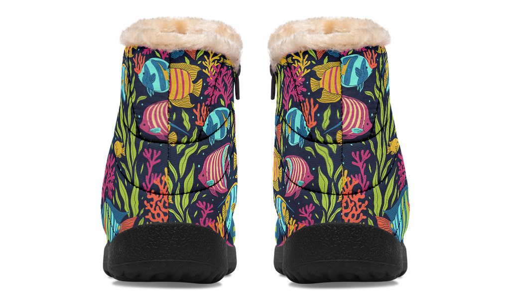 Plenty Of Fish Faux Fur Ankle Boots