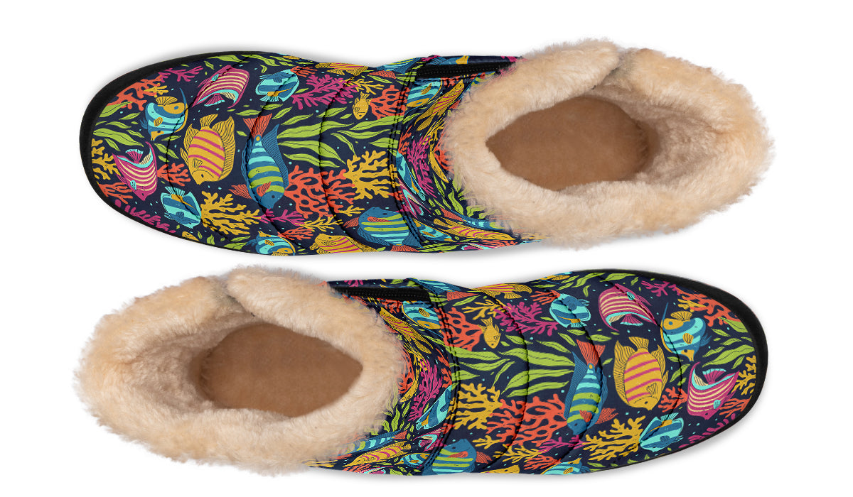 Plenty Of Fish Faux Fur Ankle Boots