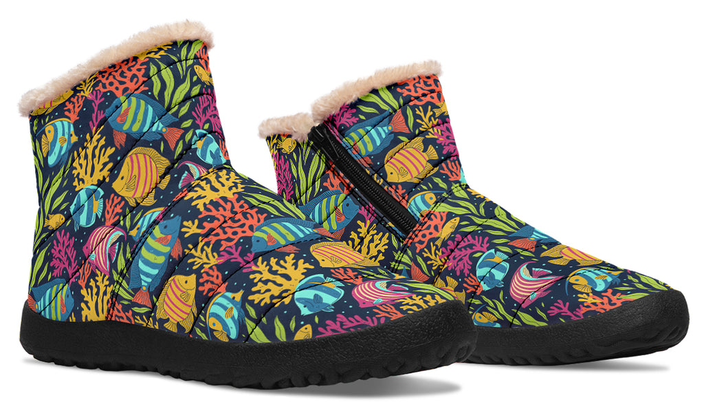 Plenty Of Fish Faux Fur Ankle Boots