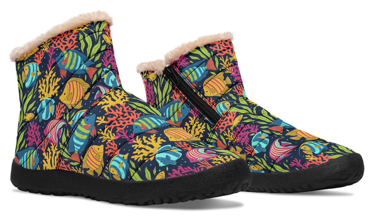 Plenty Of Fish Faux Fur Ankle Boots