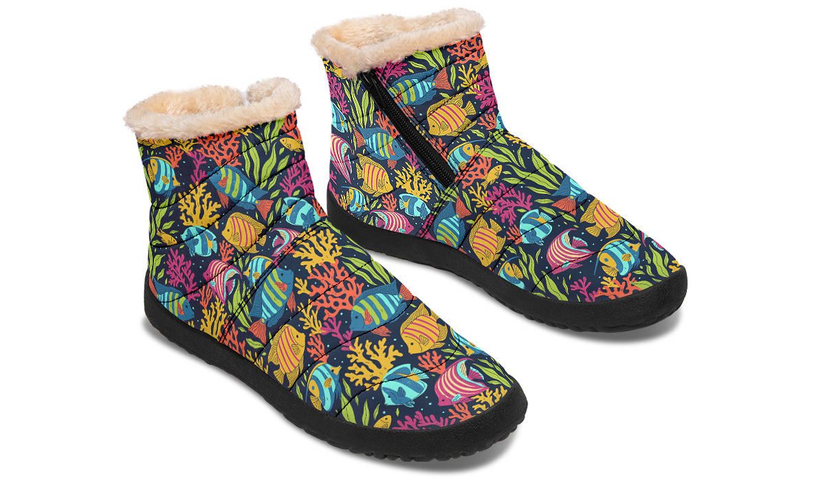 Plenty Of Fish Faux Fur Ankle Boots