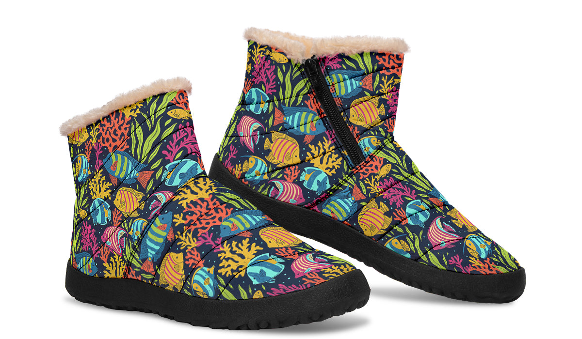 Plenty Of Fish Faux Fur Ankle Boots