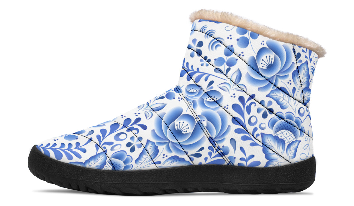 Porcelain Faux Fur Ankle Boots