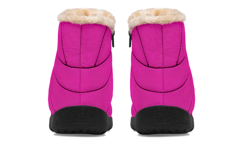 Pretty In Pink Faux Fur Ankle Boots