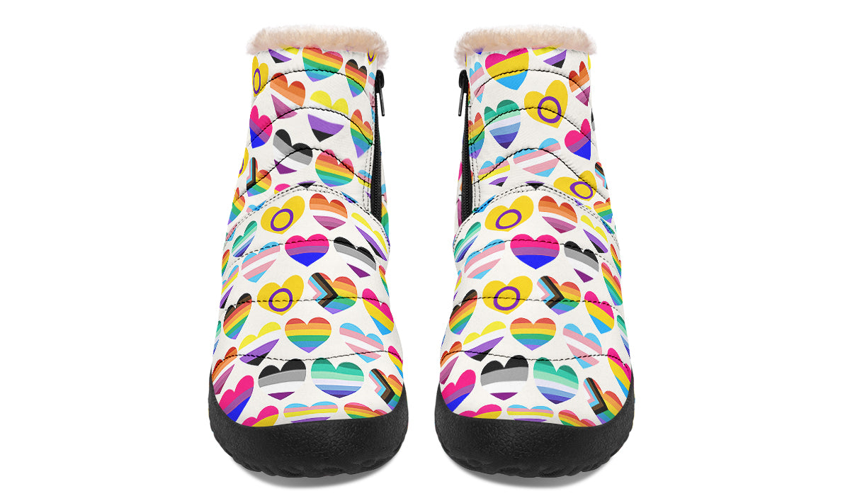 Pride Faux Fur Ankle Boots