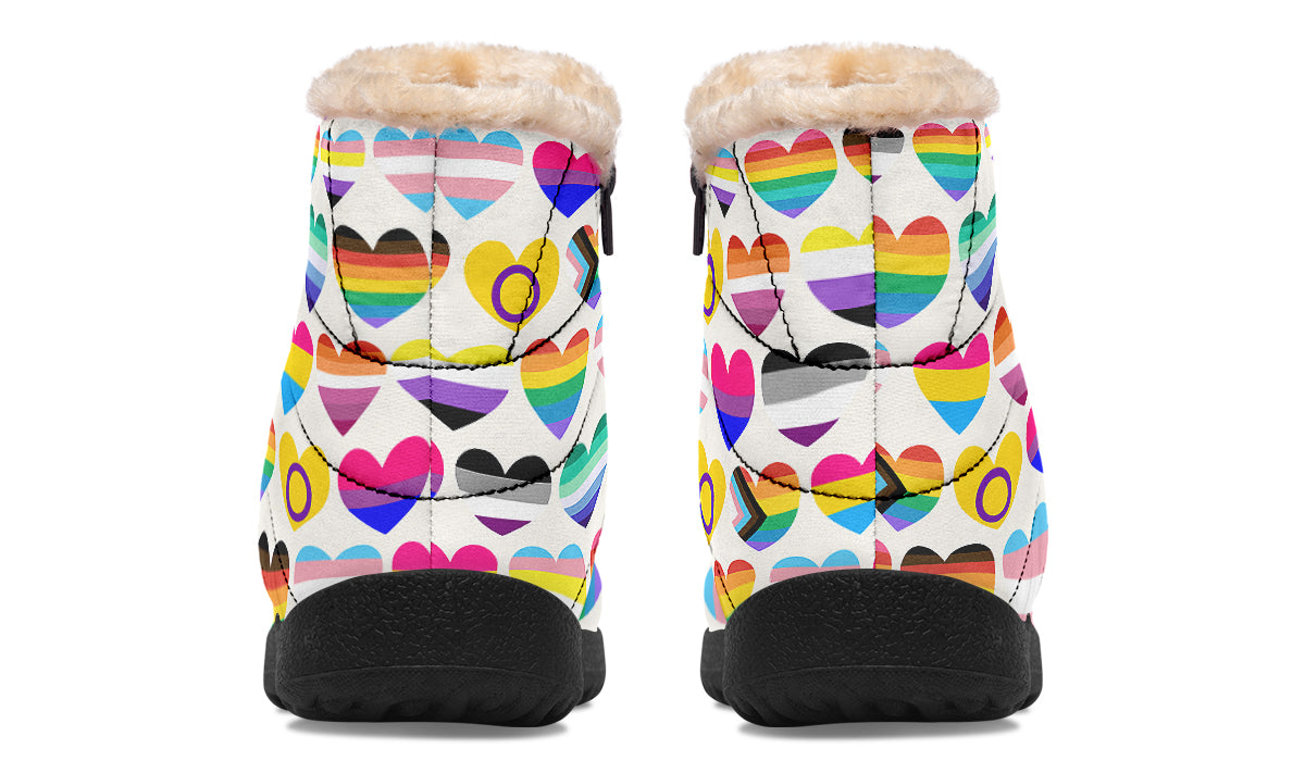Pride Faux Fur Ankle Boots
