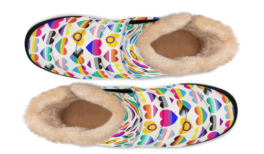 Pride Faux Fur Ankle Boots