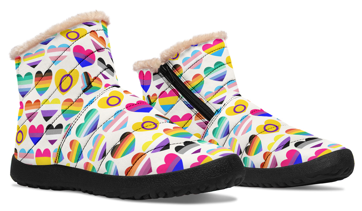 Pride Faux Fur Ankle Boots