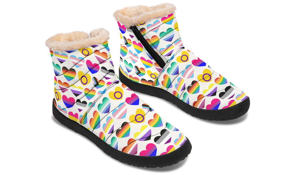 Pride Faux Fur Ankle Boots