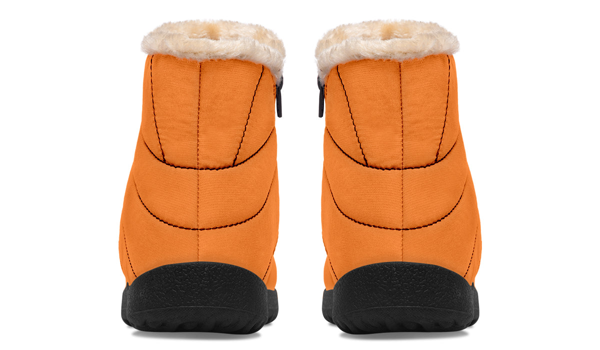 Pumpkin Pop Faux Fur Ankle Boots