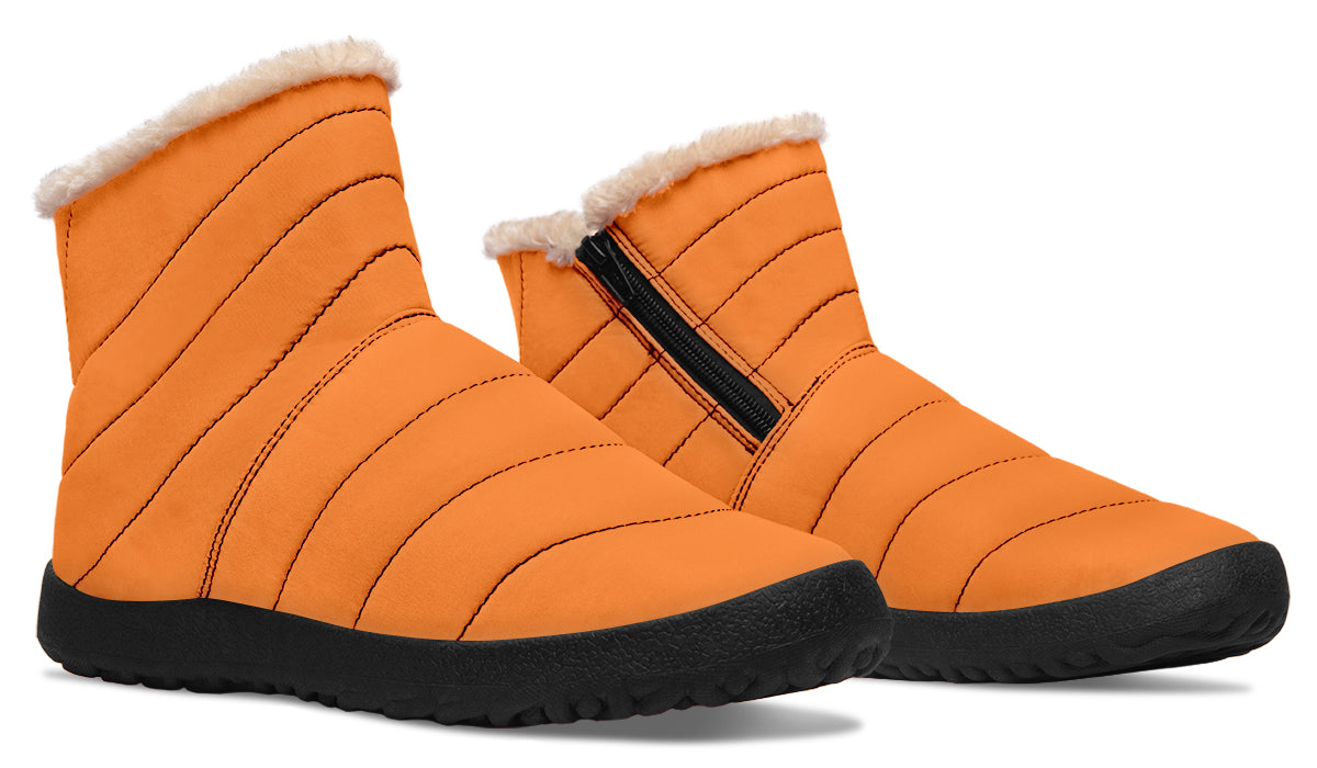 Pumpkin Pop Faux Fur Ankle Boots