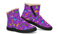 Purple Baby Dinos Faux Fur Ankle Boots