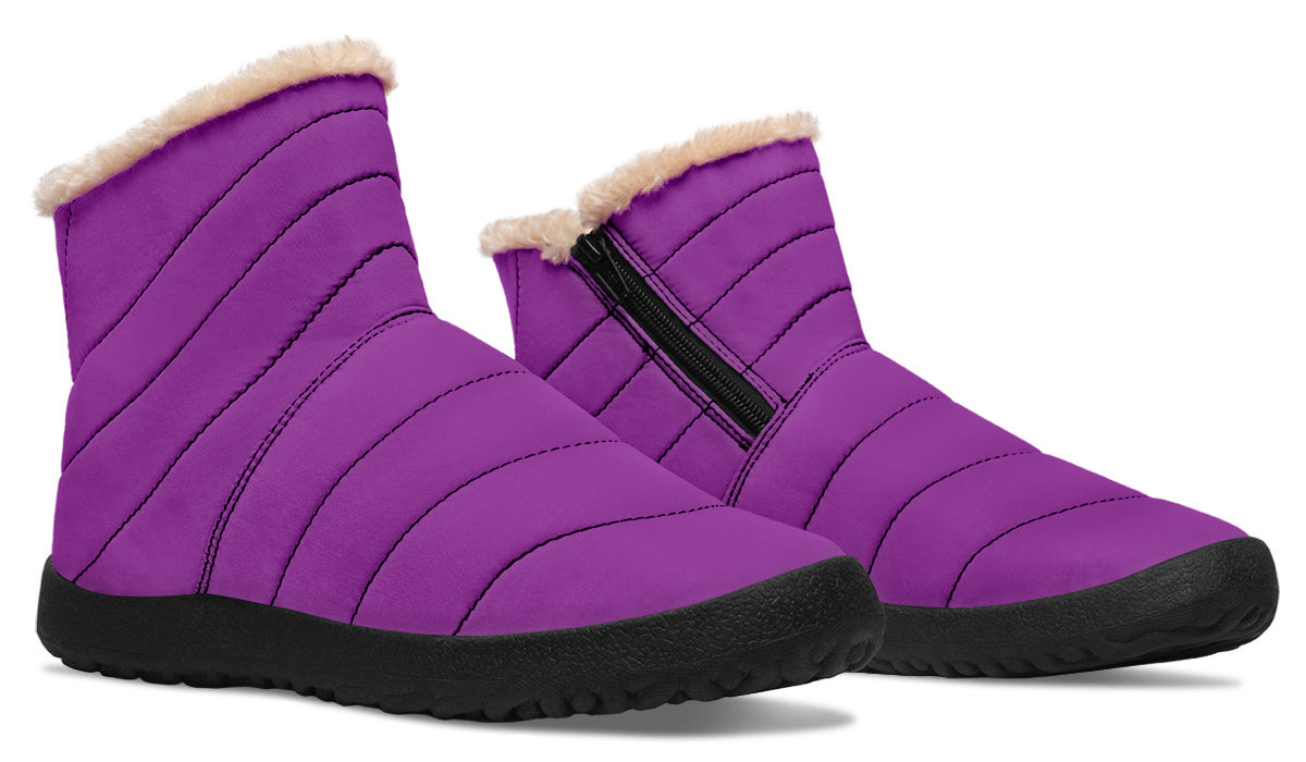 Purple Reign Faux Fur Ankle Boots
