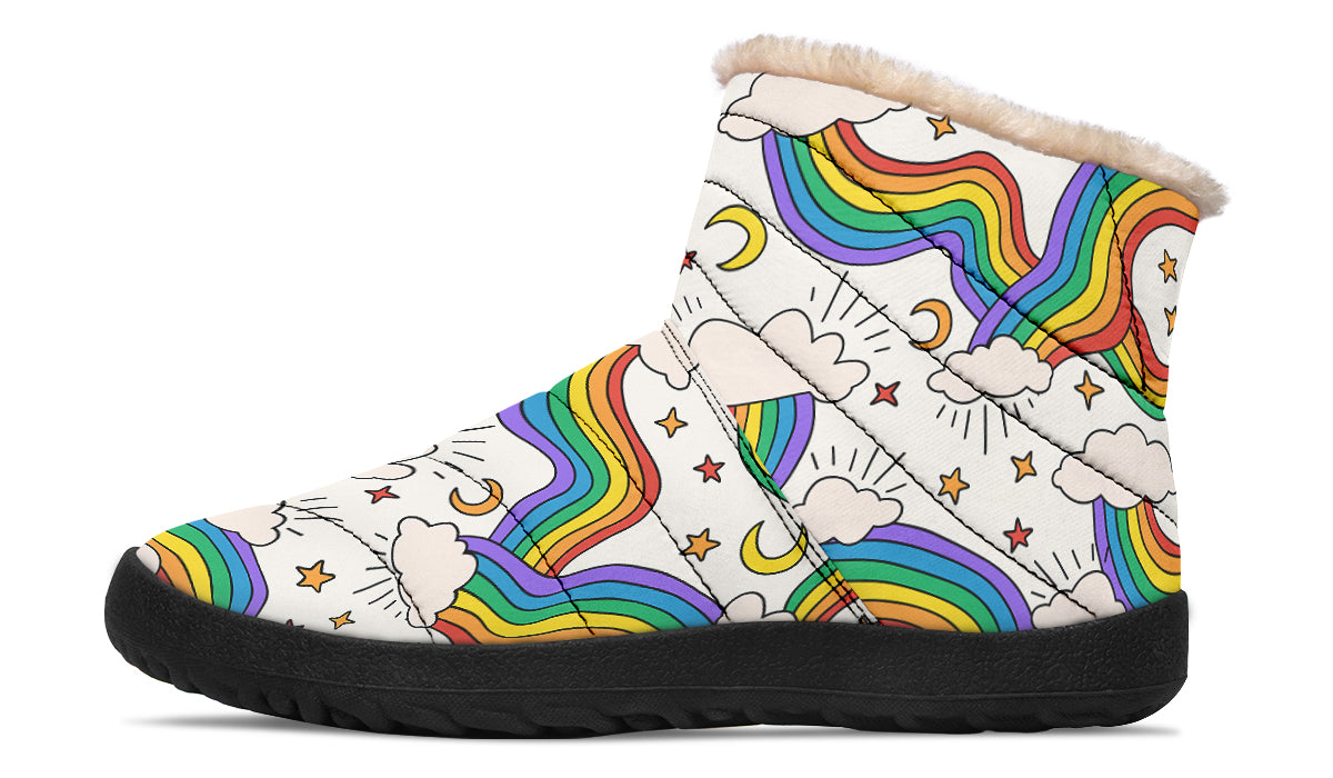 Rainbow Dreams Faux Fur Ankle Boots
